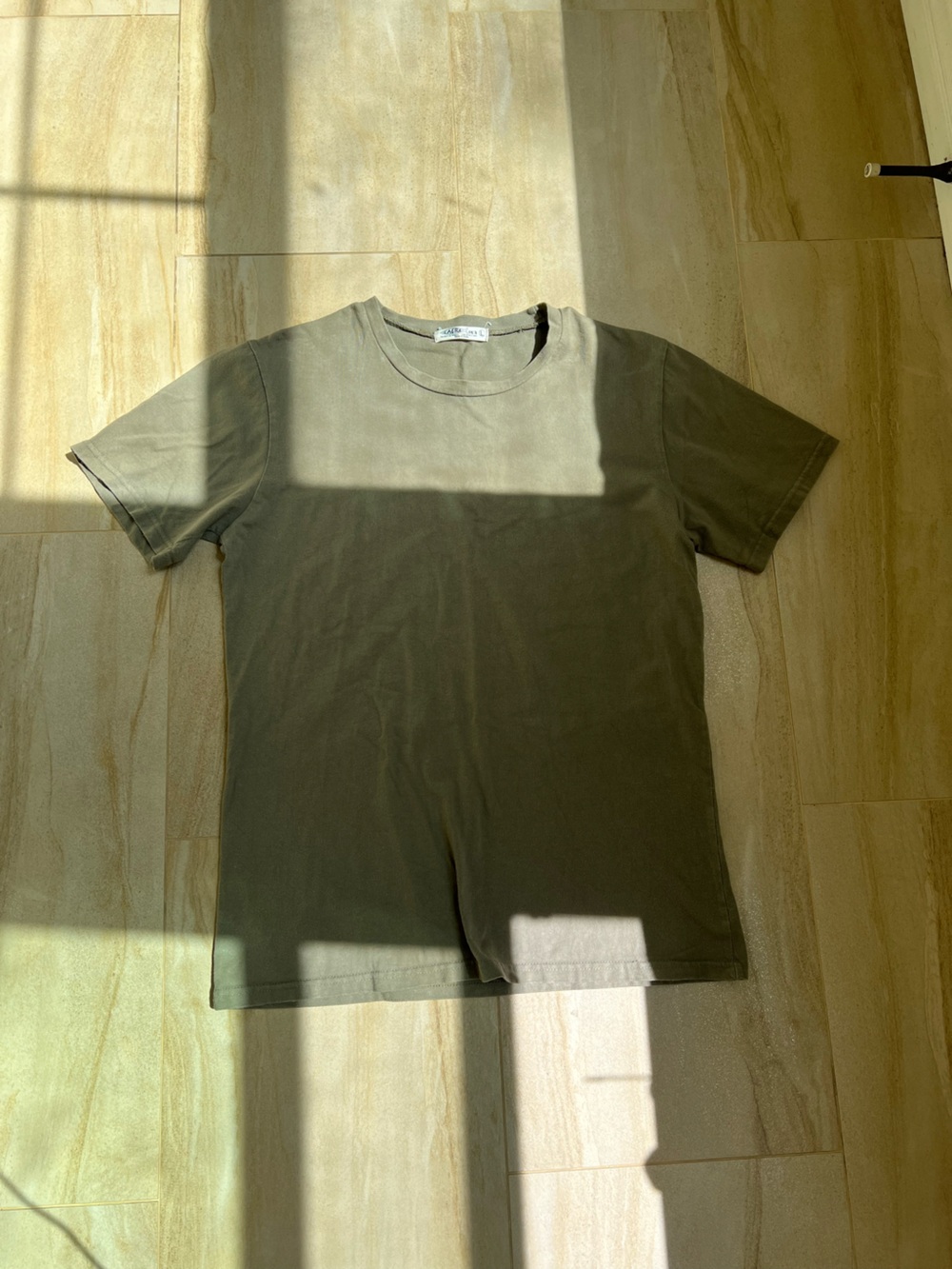 Men's Olive Crew Neck Short Sleeve Tee